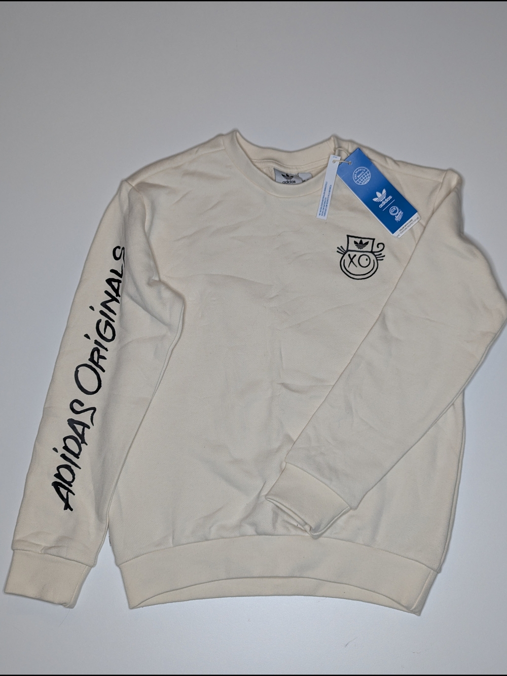 Adidas Originals Men's Cream Crewneck Sweatshirt